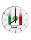 Mexican Flag App Icon - Text 10 InchRound Wall Clock with Numbers by TooLoud-Wall Clock-TooLoud-White-Davson Sales