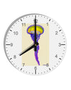 Jellyfish Outlined in Purple Watercolor 10 InchRound Wall Clock with Numbers-Wall Clock-TooLoud-White-Davson Sales