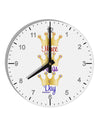 Three Kings Day - C M B Crowns 10 InchRound Wall Clock with Numbers by TooLoud-Wall Clock-TooLoud-White-Davson Sales