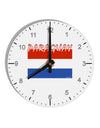 Paraguay Flag 10 InchRound Wall Clock with Numbers-Wall Clock-TooLoud-White-Davson Sales