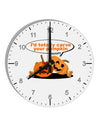 Carve your pumpkin 10 InchRound Wall Clock with Numbers-Wall Clock-TooLoud-White-Davson Sales