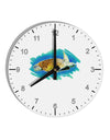 Turtle Watercolor 10 InchRound Wall Clock with Numbers-Wall Clock-TooLoud-White-Davson Sales