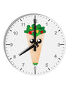 Cute Wrap 10 InchRound Wall Clock with Numbers-Wall Clock-TooLoud-White-Davson Sales