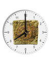 Stone Carving Sepia 10 InchRound Wall Clock with Numbers-Wall Clock-TooLoud-White-Davson Sales