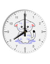 Wet Pussycat 10 InchRound Wall Clock with Numbers-Wall Clock-TooLoud-White-Davson Sales