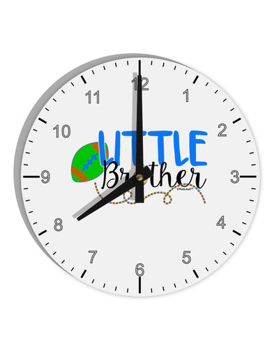 Little Brother 10 InchRound Wall Clock with Numbers-Wall Clock-TooLoud-White-Davson Sales