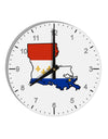 New Orleans Louisiana Flag 10 InchRound Wall Clock with Numbers-Wall Clock-TooLoud-White-Davson Sales