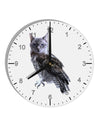 Lucky Cat Owl 10 InchRound Wall Clock with Numbers-Wall Clock-TooLoud-White-Davson Sales