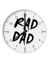 Rad Dad Design 10 InchRound Wall Clock with Numbers-Wall Clock-TooLoud-White-Davson Sales