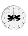 Four Calling Birds 10 InchRound Wall Clock with Numbers-Wall Clock-TooLoud-White-Davson Sales