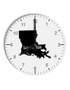 Louisiana - United States Shape 10 InchRound Wall Clock with Numbers-Wall Clock-TooLoud-White-Davson Sales