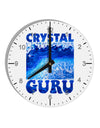 Crystal Guru 10 InchRound Wall Clock with Numbers-Wall Clock-TooLoud-White-Davson Sales