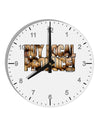 Buy Local Produce Potatoes Text 10 InchRound Wall Clock with Numbers-Wall Clock-TooLoud-White-Davson Sales