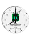 Birthstone Emerald 10 InchRound Wall Clock with Numbers by TooLoud-Wall Clock-TooLoud-White-Davson Sales