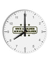 Always A Soldier 10 InchRound Wall Clock with Numbers-Wall Clock-TooLoud-White-Davson Sales