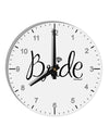 Bride Design - Diamond 10 InchRound Wall Clock with Numbers-Wall Clock-TooLoud-White-Davson Sales