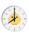 Cute Little Chick - Yellow 10 InchRound Wall Clock with Numbers by TooLoud-Wall Clock-TooLoud-White-Davson Sales