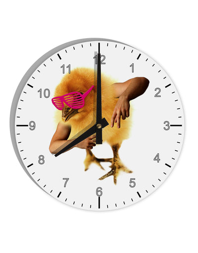 Bro Chick 8" Round Wall Clock with Numbers-Wall Clock-TooLoud-Davson Sales