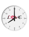 Love Kiss 10 InchRound Wall Clock with Numbers-Wall Clock-TooLoud-White-Davson Sales