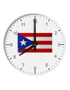 Puerto Rico Flag 10 InchRound Wall Clock with Numbers-Wall Clock-TooLoud-White-Davson Sales