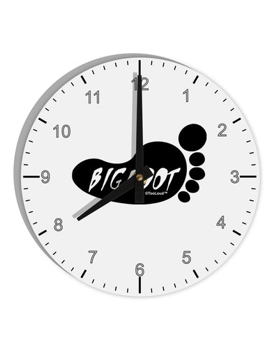 Bigfoot 10 InchRound Wall Clock with Numbers by TooLoud-Wall Clock-TooLoud-White-Davson Sales