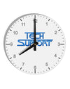 Tech Support Logo 10 InchRound Wall Clock with Numbers by TooLoud-Wall Clock-TooLoud-White-Davson Sales