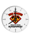 Fire Fighter - Superpower 10 InchRound Wall Clock with Numbers-Wall Clock-TooLoud-White-Davson Sales