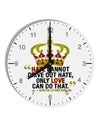 MLK - Only Love Quote 10 InchRound Wall Clock with Numbers-Wall Clock-TooLoud-White-Davson Sales