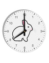 Cute Bunny Rabbit Easter 10 InchRound Wall Clock with Numbers-Wall Clock-TooLoud-White-Davson Sales