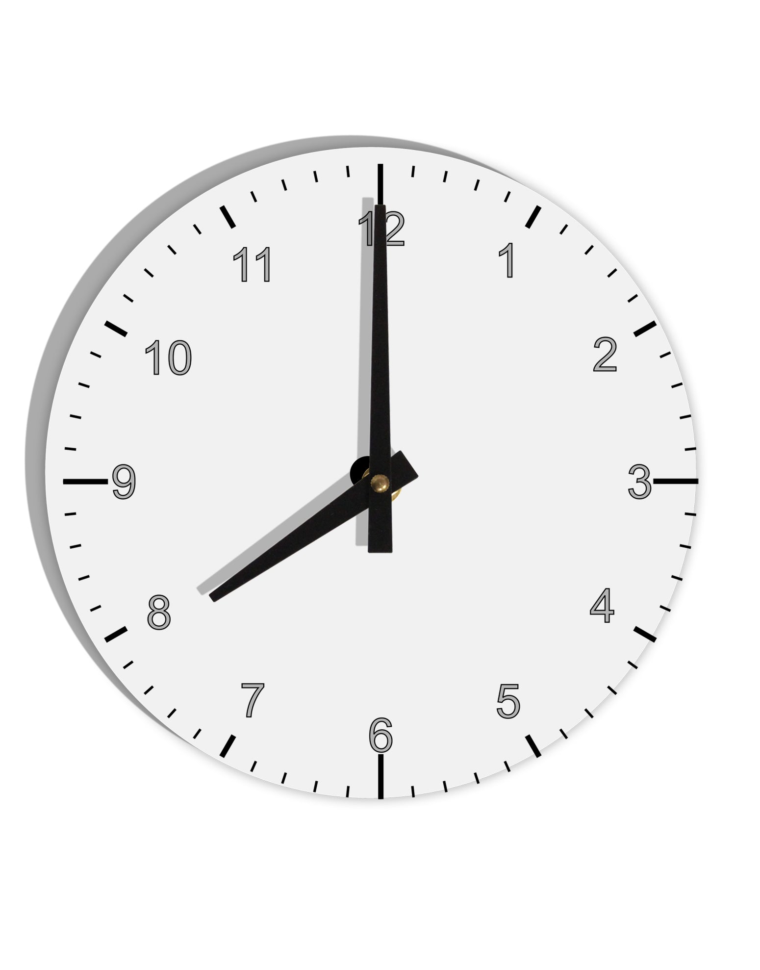 Custom Personalized Image and Text Wall Clock Round with Numbers-Wall Clock-TooLoud-White-Davson Sales