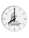 Cancer Illustration 10 InchRound Wall Clock with Numbers-Wall Clock-TooLoud-White-Davson Sales