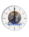 Planet Mercury Text 10 InchRound Wall Clock with Numbers by TooLoud-Wall Clock-TooLoud-White-Davson Sales