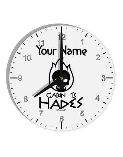 Personalized Cabin 13 Hades 10 InchRound Wall Clock with Numbers-Wall Clock-TooLoud-White-Davson Sales