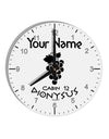 Personalized Cabin 12 Dionysus 10 InchRound Wall Clock with Numbers by TooLoud-Wall Clock-TooLoud-White-Davson Sales