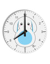 Cute Bunny with Floppy Ears - Blue 10 InchRound Wall Clock with Numbers by TooLoud-Wall Clock-TooLoud-White-Davson Sales