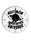 Best Mom in the Entire Universe 10 InchRound Wall Clock with Numbers by TooLoud-Wall Clock-TooLoud-White-Davson Sales