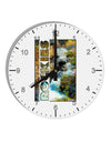 Rockies Waterfall with Text 10 InchRound Wall Clock with Numbers-Wall Clock-TooLoud-White-Davson Sales