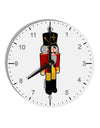 Festive Nutcracker - No Text 10 InchRound Wall Clock with Numbers by TooLoud-Wall Clock-TooLoud-White-Davson Sales