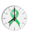 Celiac Disease Awareness Ribbon - Light Green 10 InchRound Wall Clock with Numbers-Wall Clock-TooLoud-White-Davson Sales