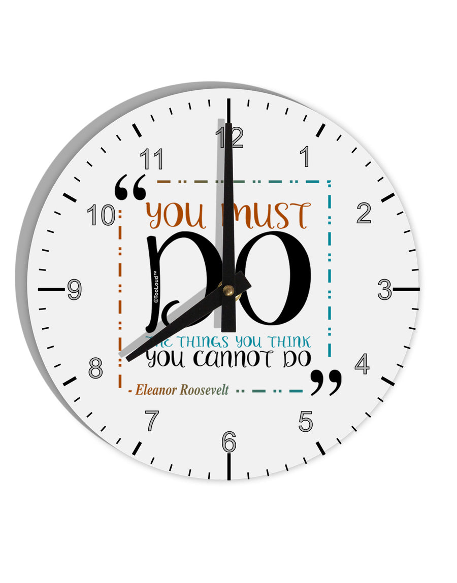 TooLoud You Must Eleanor R 10 InchRound Wall Clock with Numbers-Wall Clock-TooLoud-White-Davson Sales