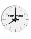 Custom Personalized Image and Text Wall Clock Round with Numbers-Wall Clock-TooLoud-White-Davson Sales