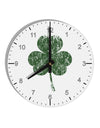 Distressed Traditional Irish Shamrock 10 InchRound Wall Clock with Numbers-Wall Clock-TooLoud-White-Davson Sales