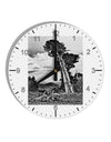 Colorado Landscape Monochrome 10 InchRound Wall Clock with Numbers-Wall Clock-TooLoud-White-Davson Sales