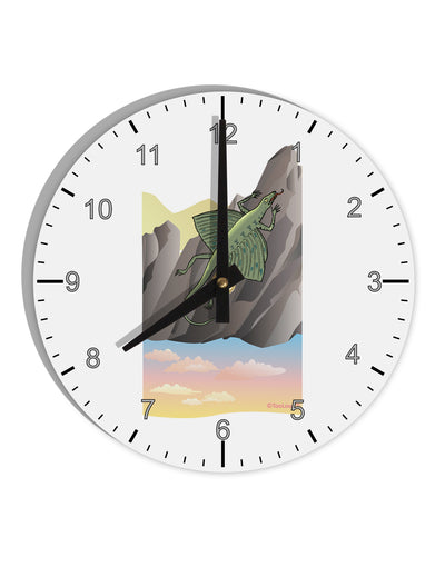 Archaopteryx - Without Name 10 InchRound Wall Clock with Numbers by TooLoud-Wall Clock-TooLoud-White-Davson Sales