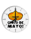 Sombrero Design - Cinco de Mayo 10 InchRound Wall Clock with Numbers by TooLoud-Wall Clock-TooLoud-White-Davson Sales