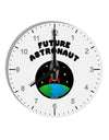 Future Astronaut Color 10 InchRound Wall Clock with Numbers-Wall Clock-TooLoud-White-Davson Sales