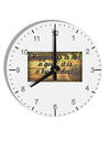 Happiness Is Not A Goal 10 InchRound Wall Clock with Numbers by TooLoud-Wall Clock-TooLoud-White-Davson Sales