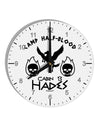 Cabin 13 HadesHalf Blood 10 InchRound Wall Clock with Numbers-Wall Clock-TooLoud-White-Davson Sales