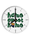 Home Sweet Home - Arizona - Cactus and State Flag 10 InchRound Wall Clock with Numbers by TooLoud-Wall Clock-TooLoud-White-Davson Sales