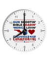 Gun Shootin' Conservative 10 InchRound Wall Clock with Numbers-Wall Clock-TooLoud-White-Davson Sales